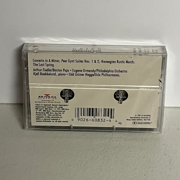 Vintage 1991 Grieg Greatest Hits Sealed Cassette RCA Victor Classical - Picture 2 of 6